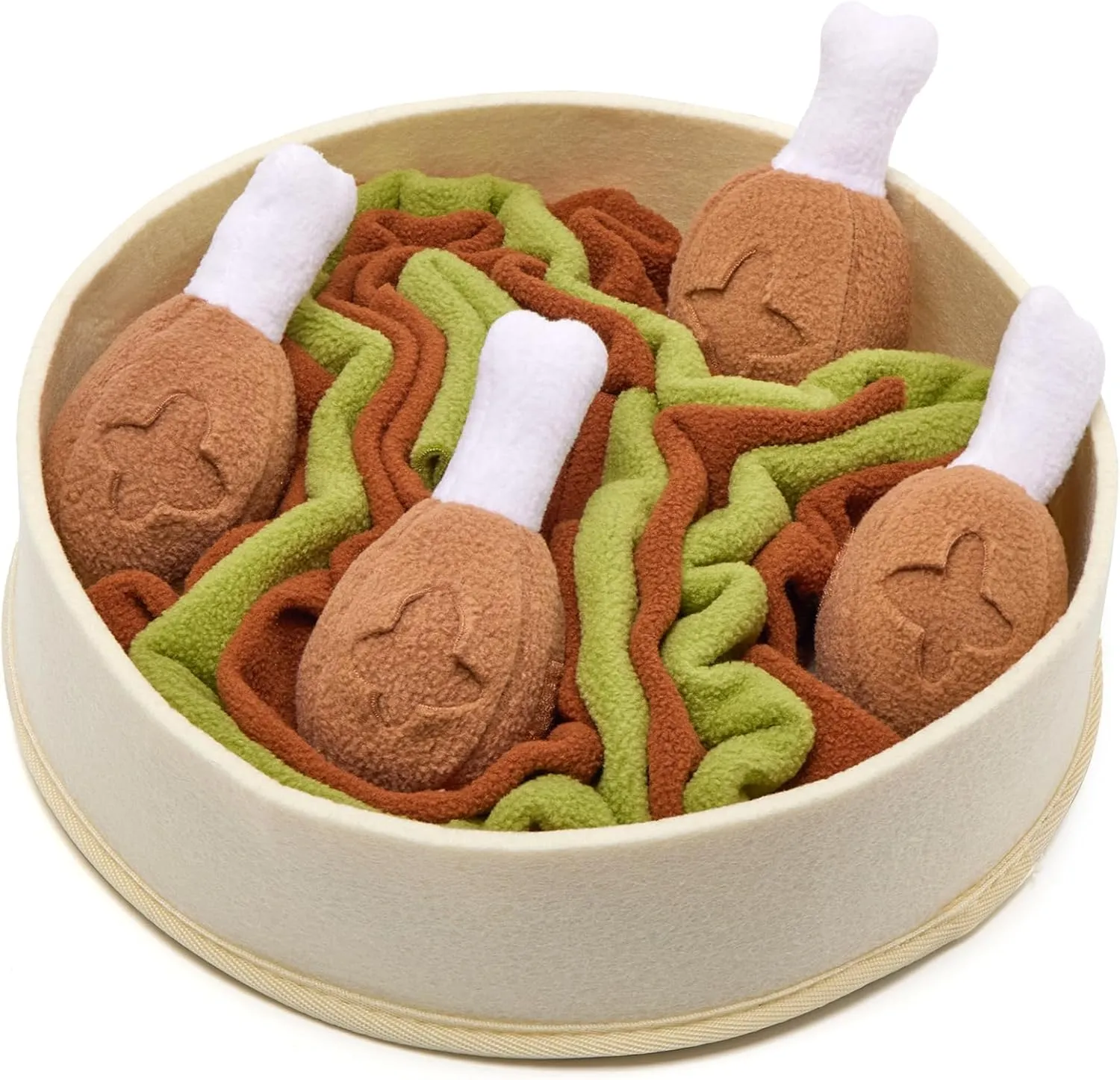 Snuffle Toy for Dogs, Interactive Dog Treat Puzzle, Puppy Plush Toy, Machine Washable Dog Enrichment for Slow Feeder, Made of Recycled Materials, All Breed Sizes