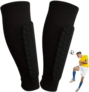 Soccer Shin Guards Shin Pads for Kids Youth Adult, Calf Compression Sleeve with Honeycomb Pads, Lightweight Calf Protective Soccer Gear for Football Baseball Boxing
