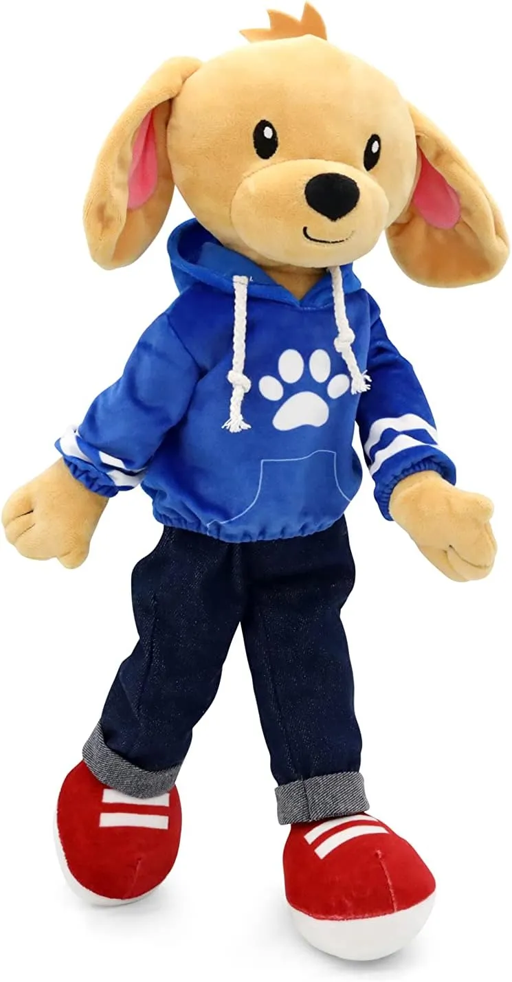 Soft Baby Doll - Plush Rag with 2 Clothing Sets, My First Plush Toy for Girls, Boys & Infants, Stuffed Toy, Adorable Companion for 1 Year Old & Up - 18 Inch Dog