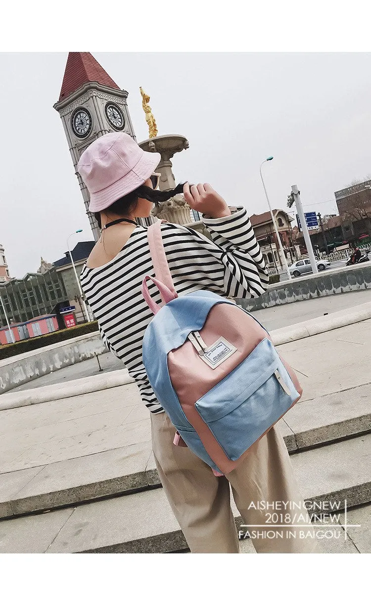 Soft Fabric Simple Backpack