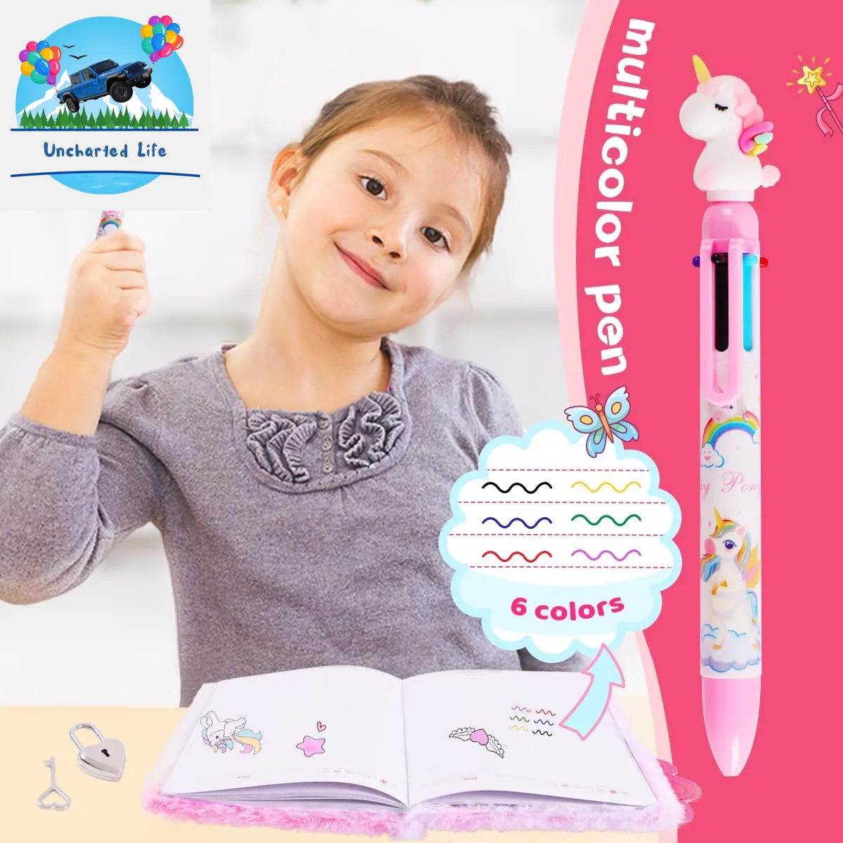 Spark Creativity with Axolotl Diary: A Lockable Journal for Girls 6-8