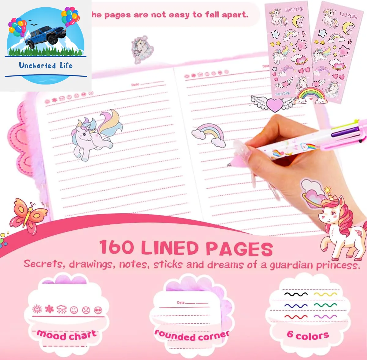 Spark Creativity with Axolotl Diary: A Lockable Journal for Girls 6-8