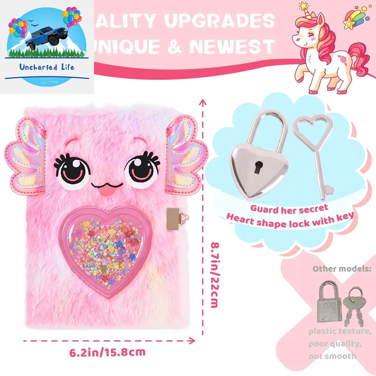 Spark Creativity with Axolotl Diary: A Lockable Journal for Girls 6-8