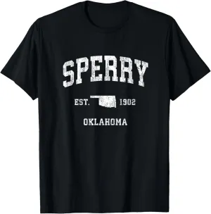 Sperry Oklahoma OK Vintage Athletic Sports Design T-Shirt
