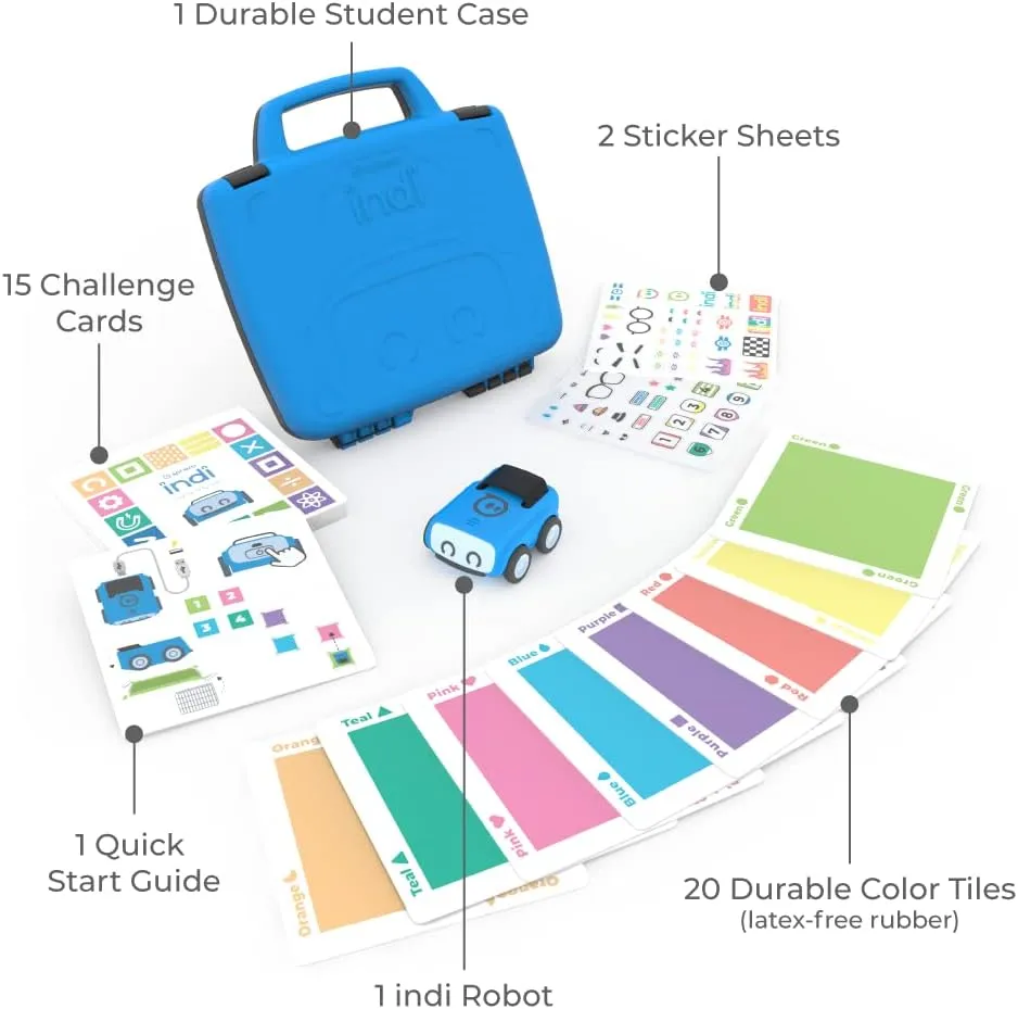 Sphero Indi Student Kit - Screenless Coding Robot for Kids 4  - Introduce Computer Science Fundamentals - Solve Puzzles - Build & Create Mazes - Learn Coding Concepts - Educational STEM Toy
