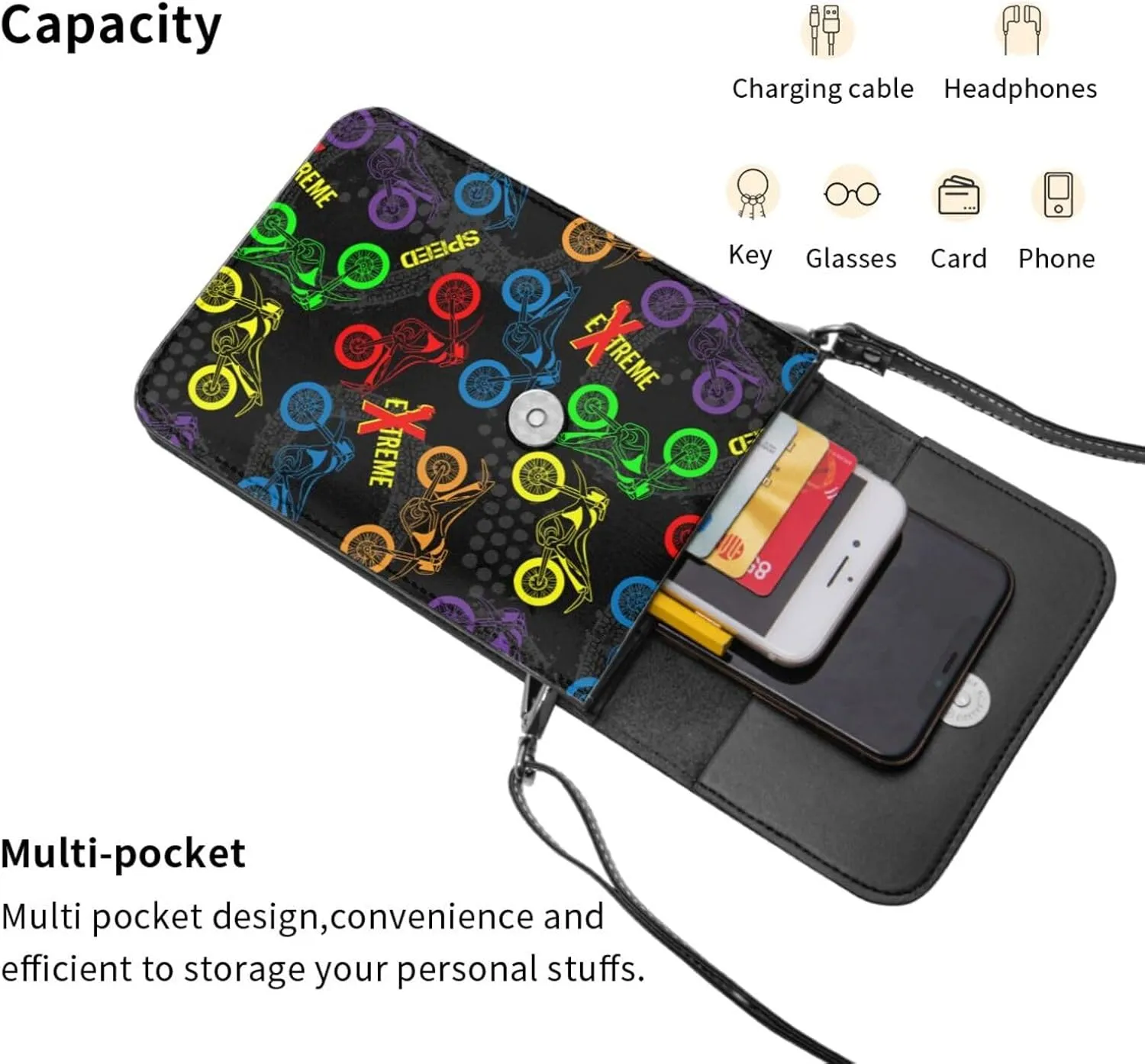 Sport Balls Football Champ Winner Leather Crossbody Phone Purse for Women Cute Wallet Bags Lightweight Mini Sling Bag