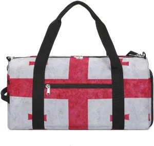 Sports Duffel Bag with Georgia Flag Textured Shoe Compartment Waterproof for Travel Gym