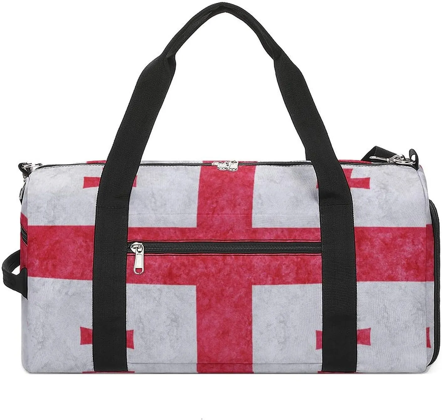 Sports Duffel Bag with Georgia Flag Textured Shoe Compartment Waterproof for Travel Gym