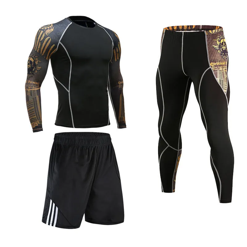 Sports Suit Men's Tights Basketball Running Suit