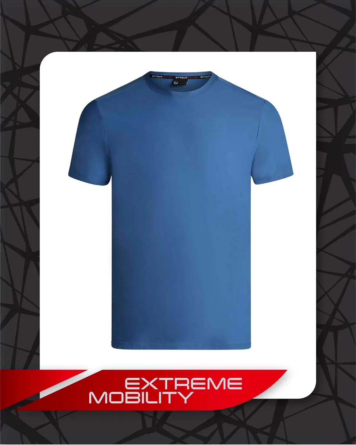 Spyder Men's Athletic T-Shirt - Textured Active Performance Stretch Sports Tee - Breathable Quick Dry Top (S-XL)