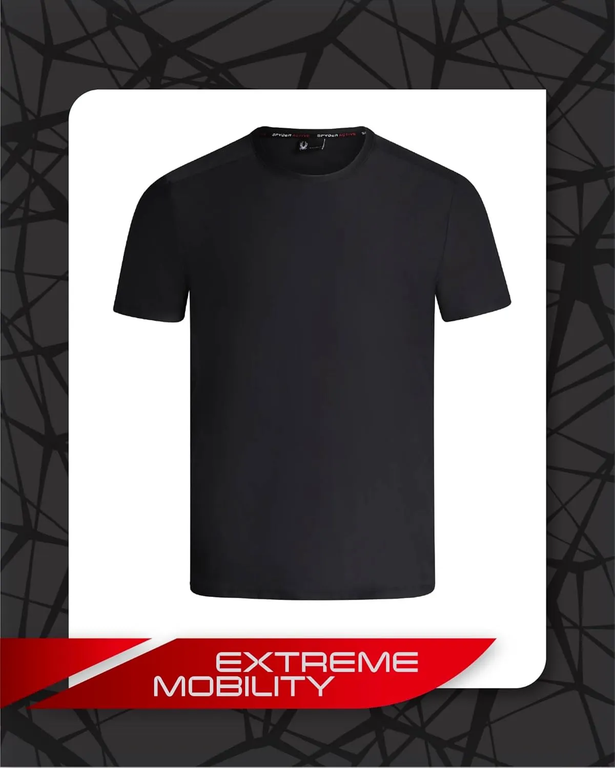 Spyder Men's Athletic T-Shirt - Textured Active Performance Stretch Sports Tee - Breathable Quick Dry Top (S-XL)
