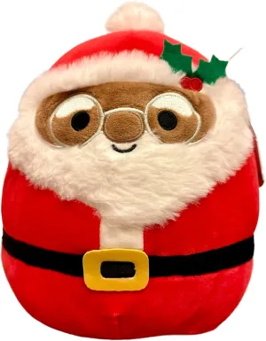 Squishmallow Official Christmas Winter Holiday Kellytoy Plush Squishy Soft Plush Toy Animals (African American Santa Nick), 8 Inch