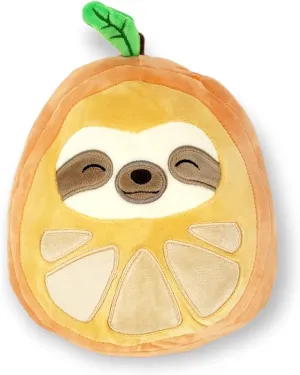 SQUISHMALLOWS KellyToy 8 inch (20cm) Foodie Squad - Simon The Sloth in Orange Costume