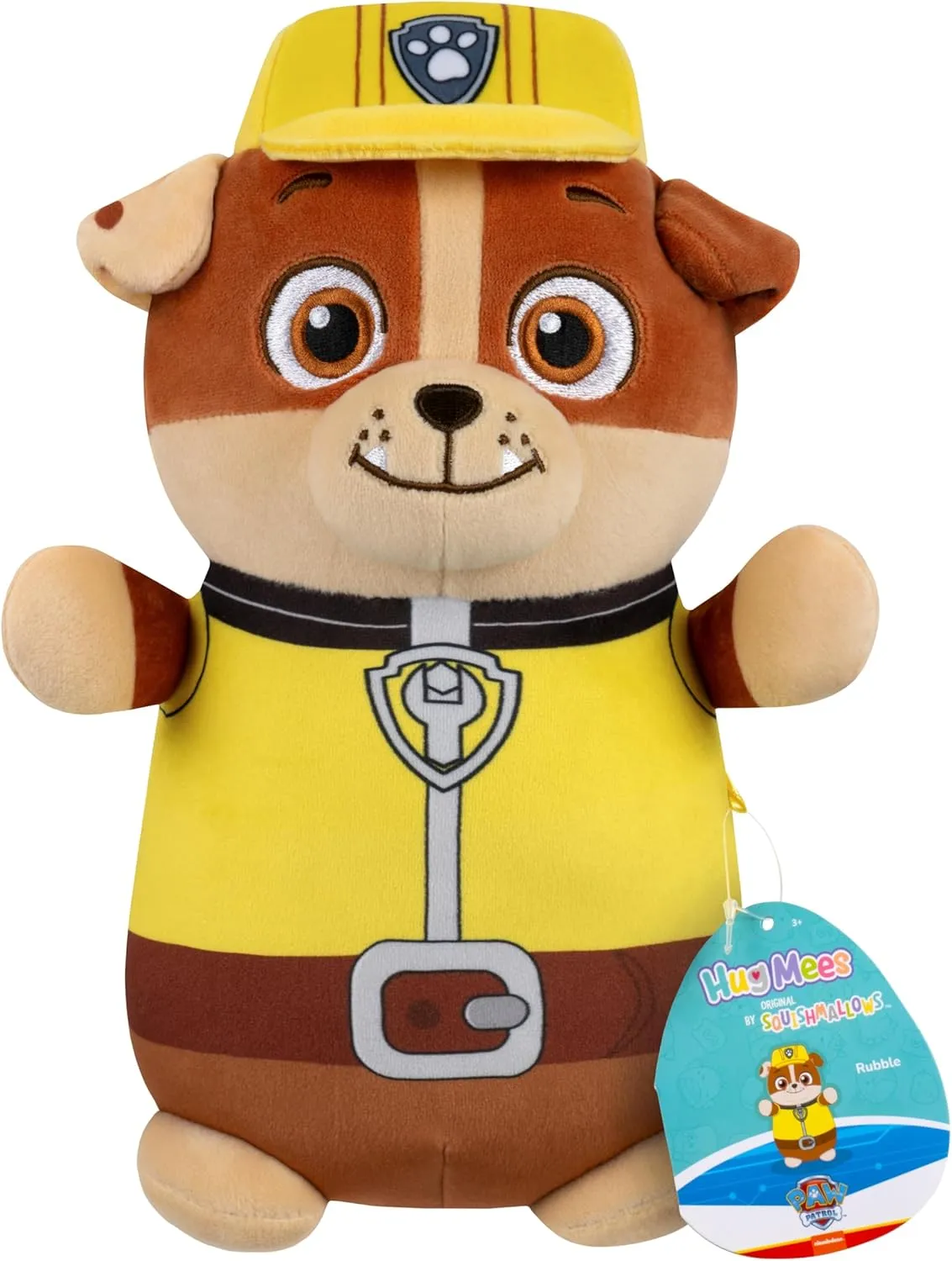 Squishmallows Original Paw Patrol 10in Rubble HugMees – Ultrasoft Official Jazwares Plush (Medium-Sized)