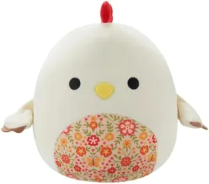 Squishmallows Todd The Rooster Plush Toy, 8 inches, Floral Belly Pattern