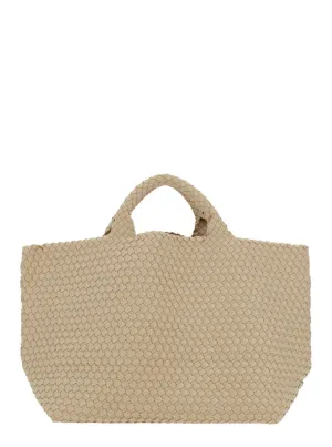 St Barths Large' Beigehandbag With Woven Design