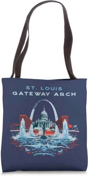 St. Louis Gateway Arch Missouri Retro Vintage Tote Bag