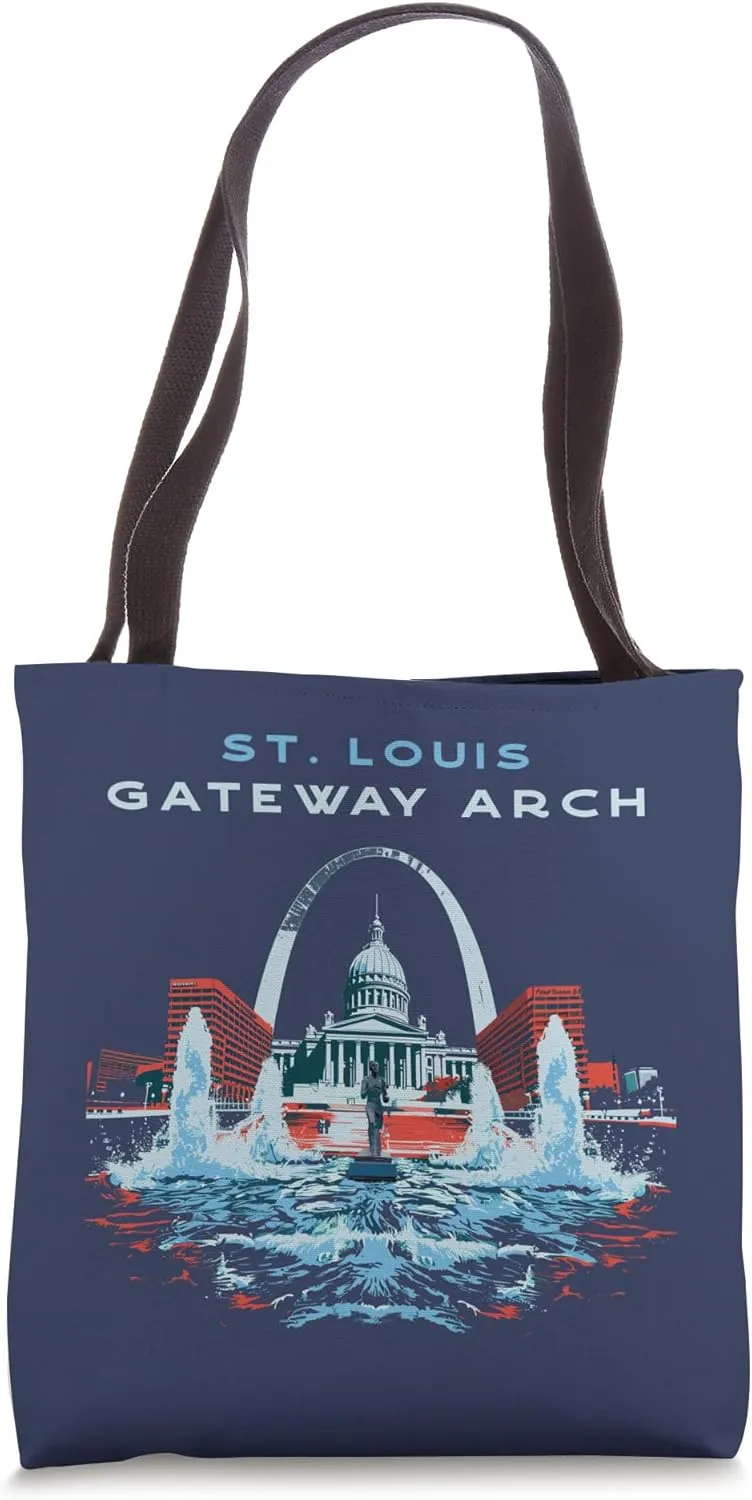St. Louis Gateway Arch Missouri Retro Vintage Tote Bag