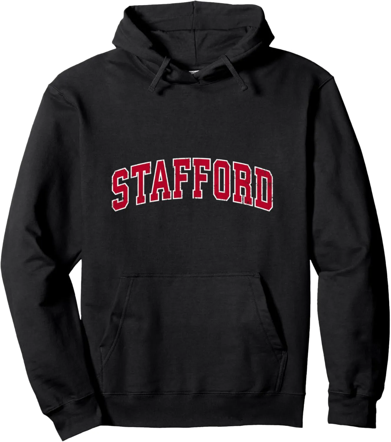Stafford Connecticut CT Vintage Sports Design Red Design Pullover Hoodie