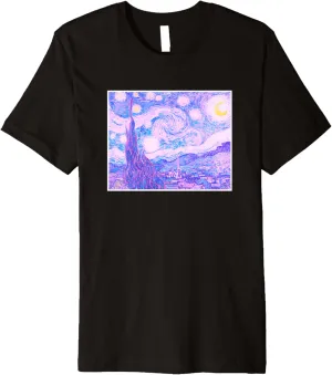 Starry Night Vincent Van Gogh Art Pastel Goth Soft Grunge Premium T-Shirt