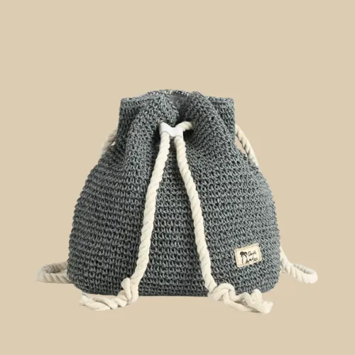 Straw Bucket Beach Bag | Felia
