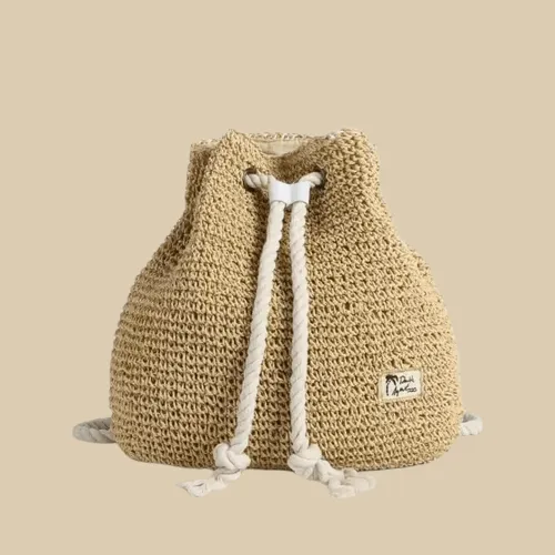 Straw Bucket Beach Bag | Felia