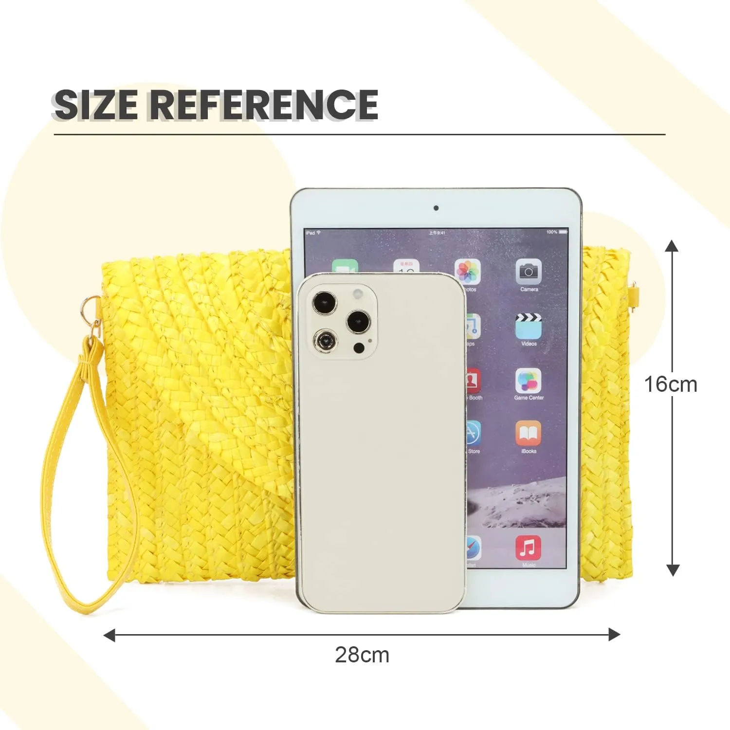 Straw Clutch Purse Bags for Women Summer Beach Purse Woven Straw Shoulder Bags Beach Clutch Bags