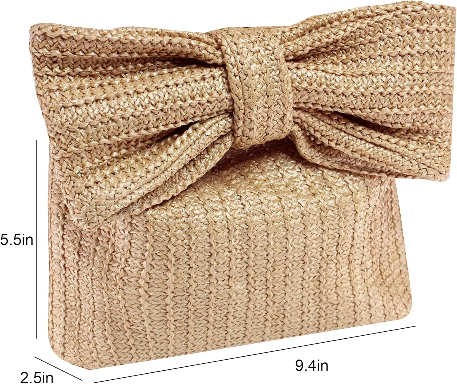 Straw Clutch Purse for Women Wedding Hand-Woved Evening Straw Handbag Party Wedding Summer Beach Bag