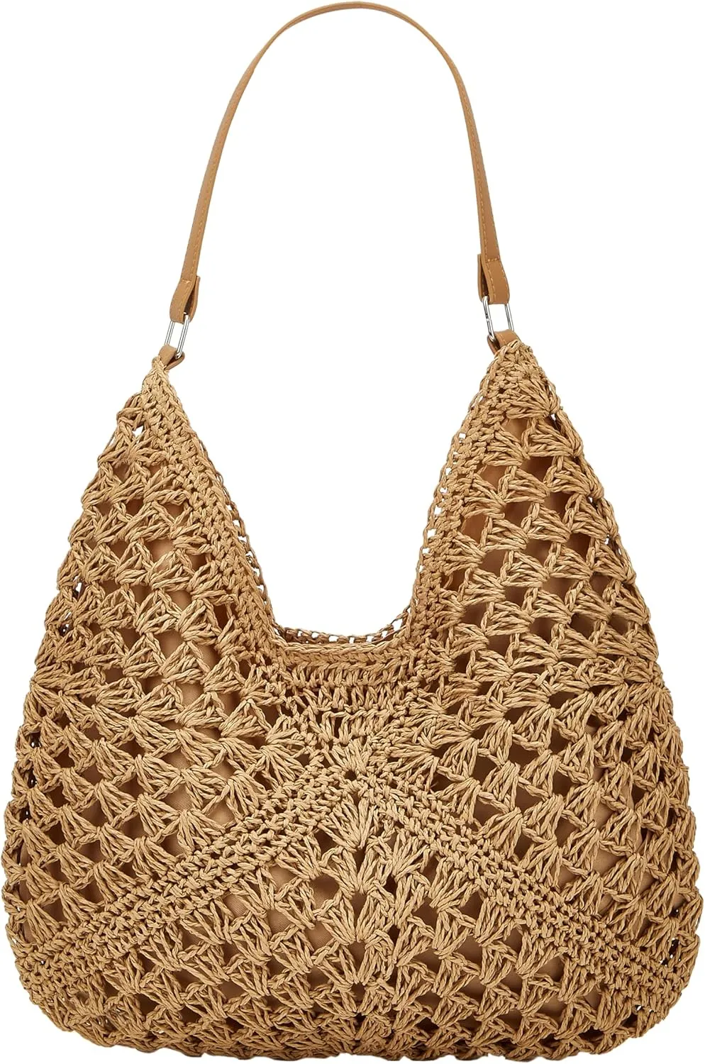 Straw Hobo Bags for Women Vintage Shoulder Bag Everything Tote Bag Designer Beach Bag Holiday Work Everyday Summer