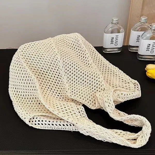 Straw Woven Large Capacity Tote Vacation Casual Beach Bag