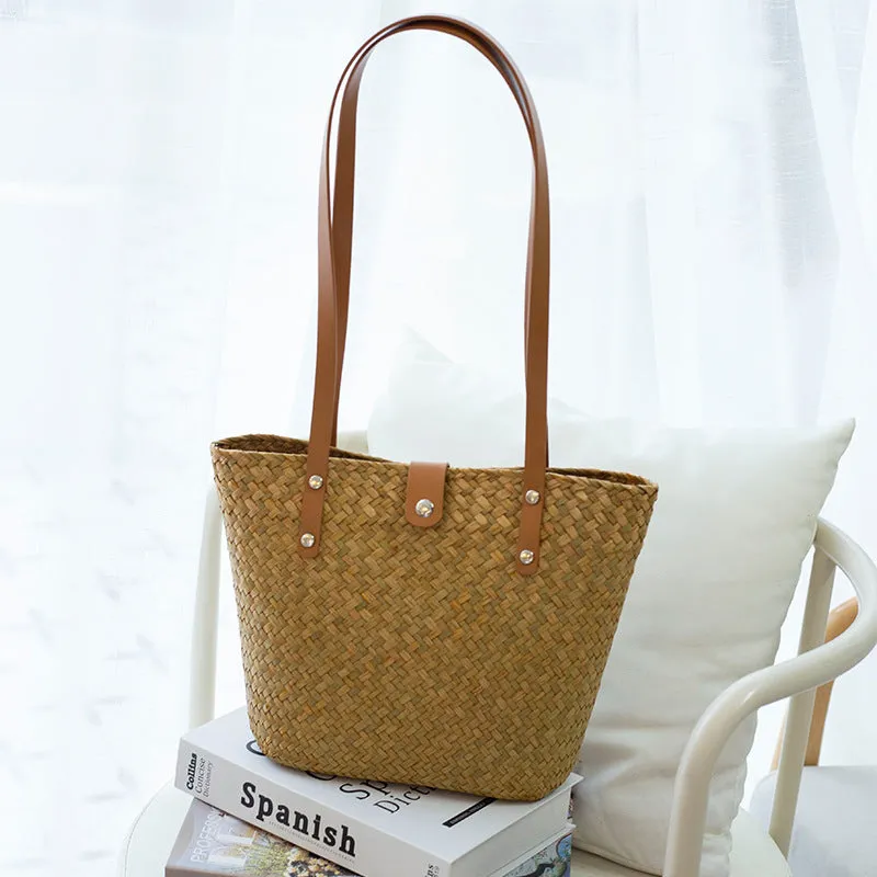 Straw Woven Summer Tote Bag for Women