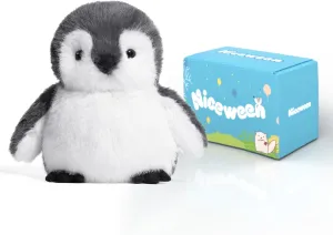 Stuffed Animals Cute Penguin Plush Toys 8 inches Ultra Soft and Comfort Penguin Plushie for Boys and Girls, Black/White