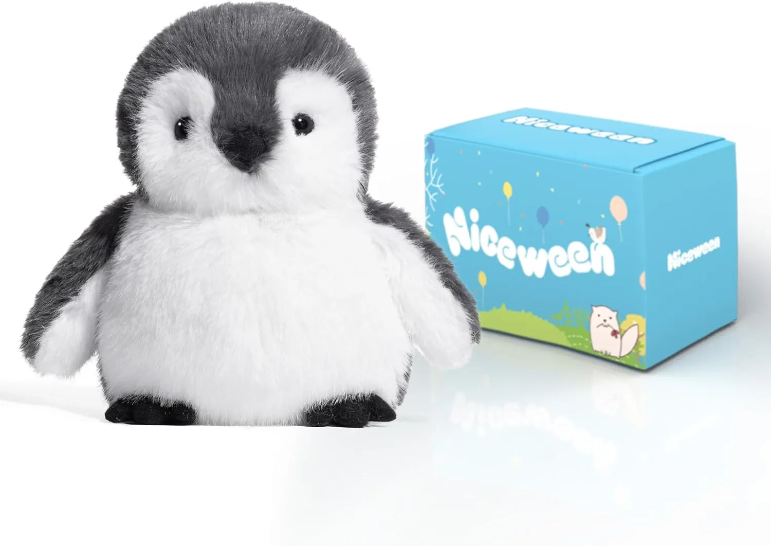 Stuffed Animals Cute Penguin Plush Toys 8 inches Ultra Soft and Comfort Penguin Plushie for Boys and Girls, Black/White