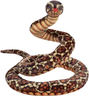 Stuffed Snake Animal, 80 in Stuffed Snake Plush,Large Giant Stuffed Animals Snake, Lifelike Plush Snake Cute Stuffed Animals for Birthday Present Party Prank Prop (Brown)