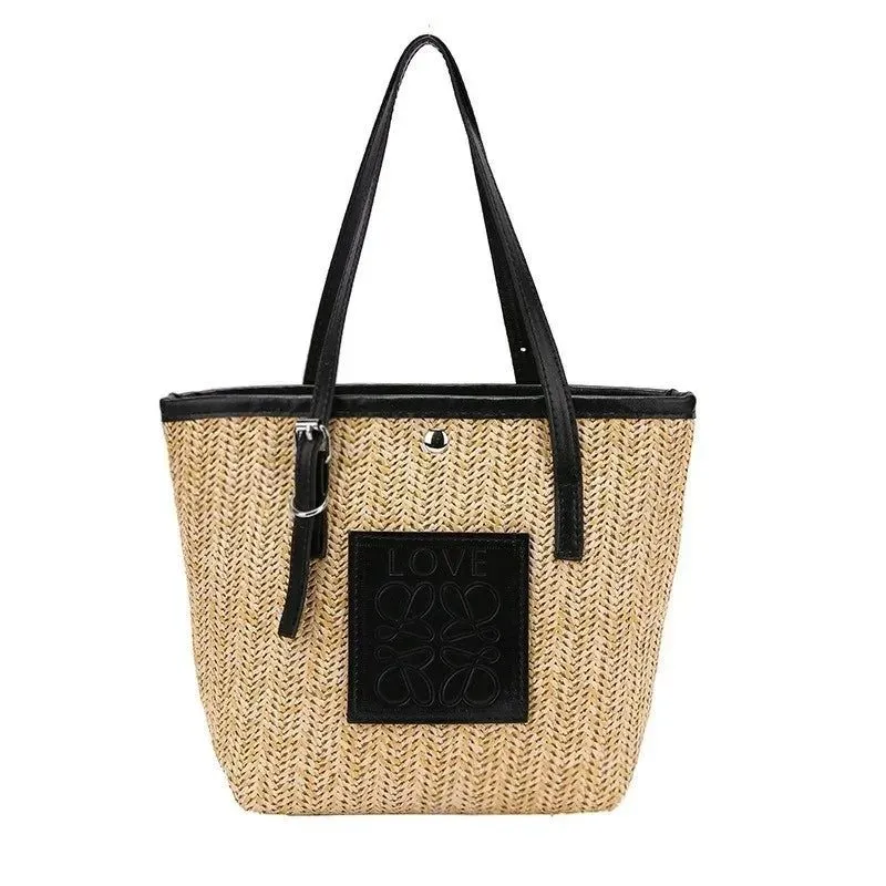 Stylish Large Capacity Straw Woven Bag