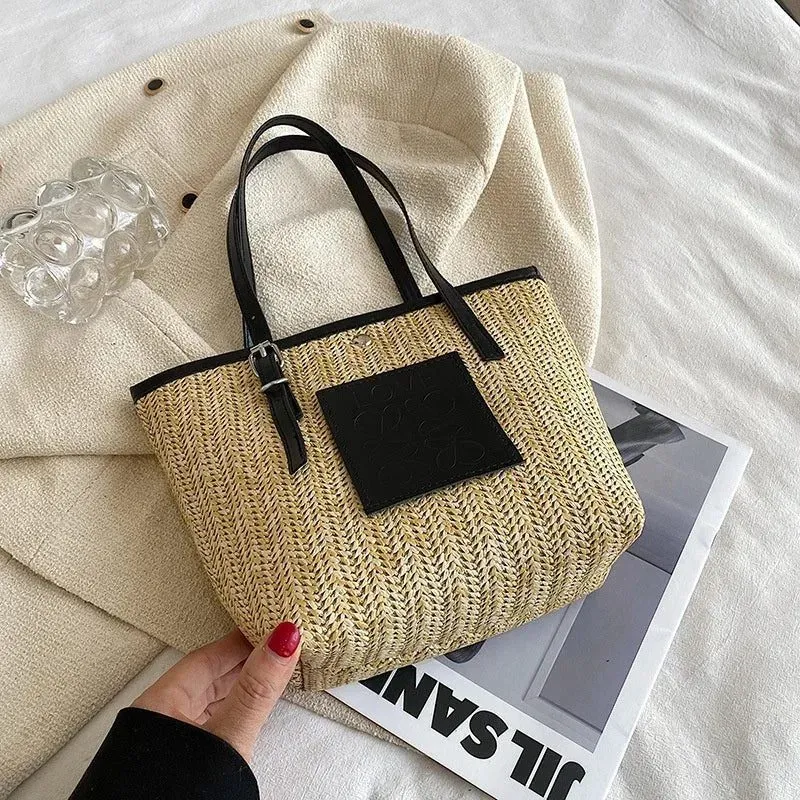 Stylish Large Capacity Straw Woven Bag
