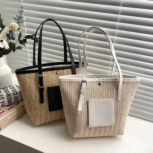 Stylish Large Capacity Straw Woven Bag