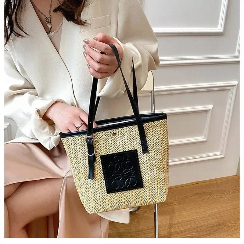 Stylish Large Capacity Straw Woven Bag