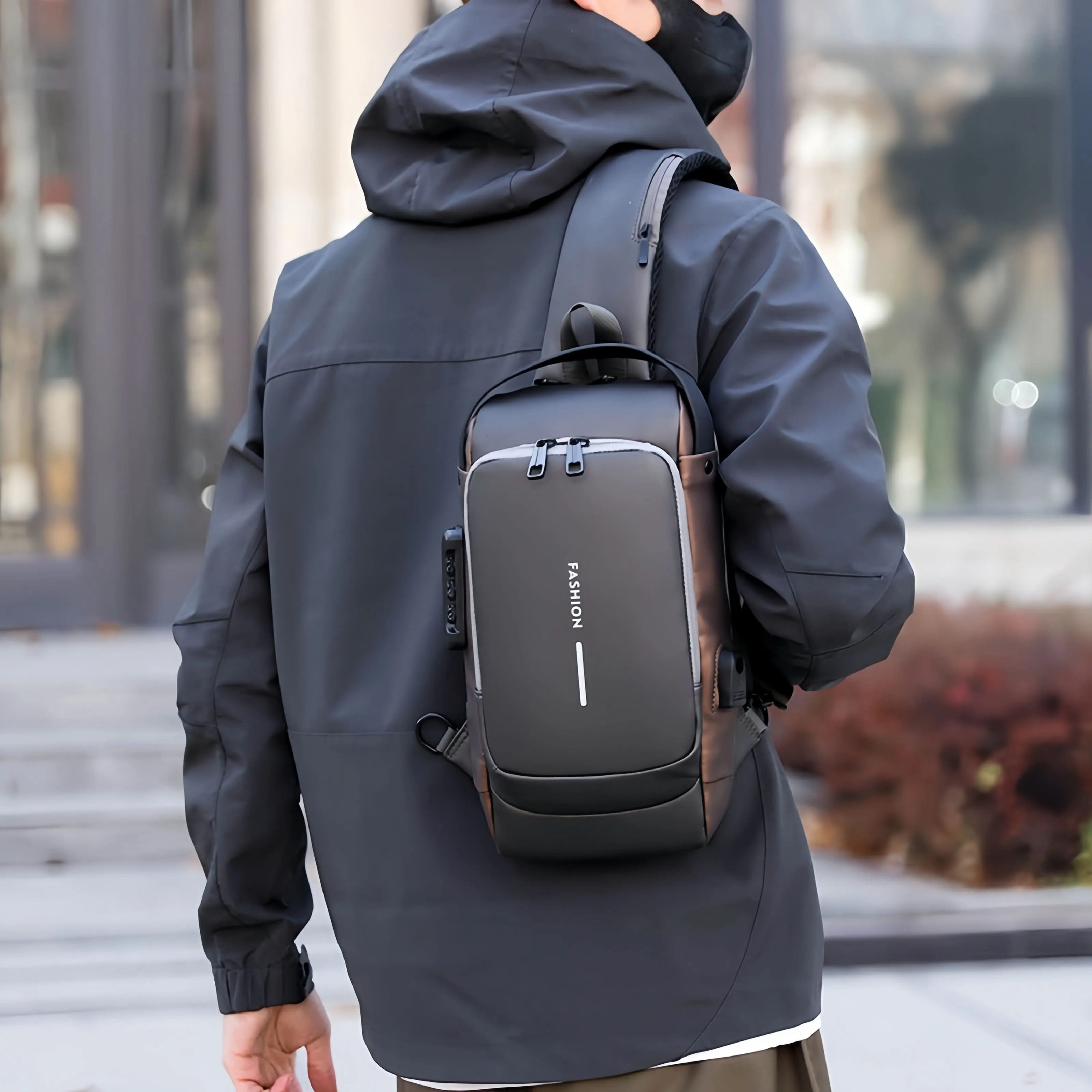 Stylish Multi-Functional Sling Bag With Advanced Password Lock