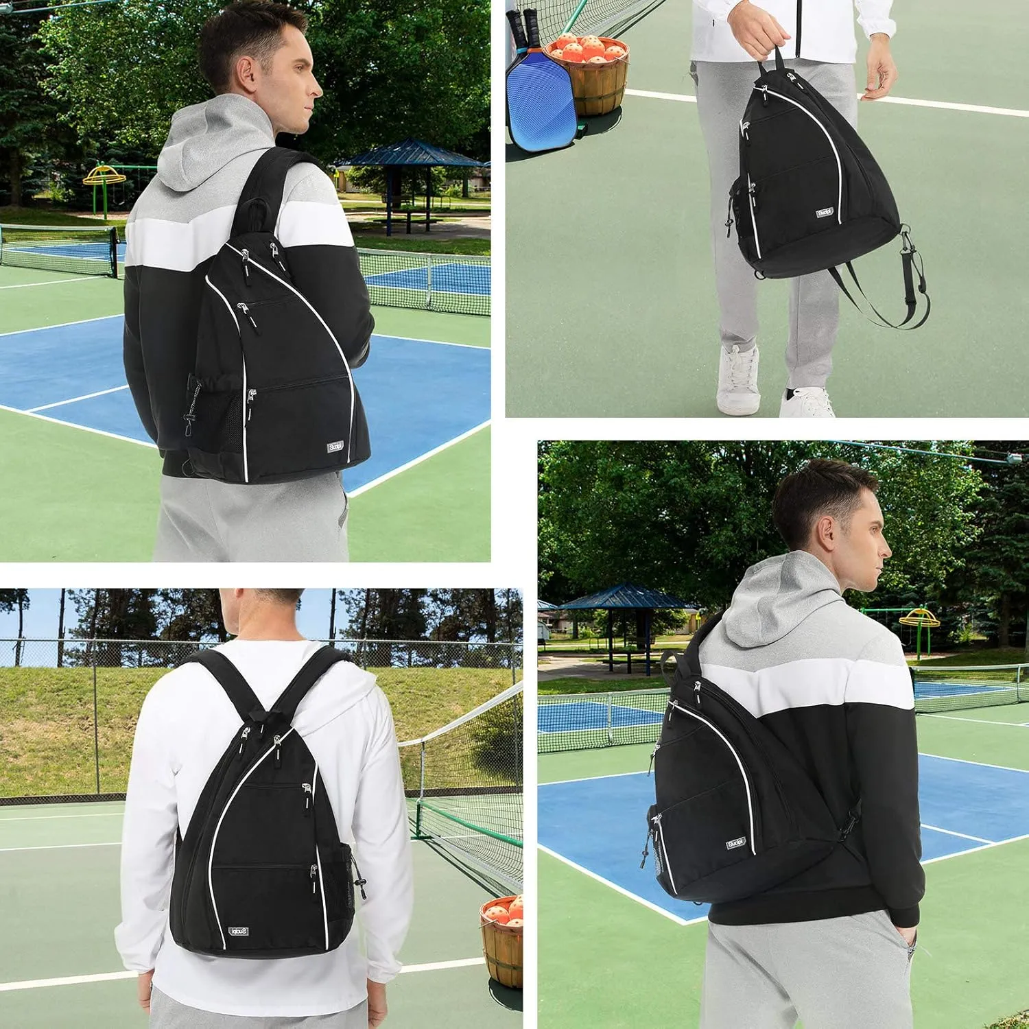 Sucipi Pickleball Bag Pickleball Backpack for Women Men Pickleball Paddle Backpack Reversible Pickleball Paddle Bag Pickleball Rackets Bags for Ladies
