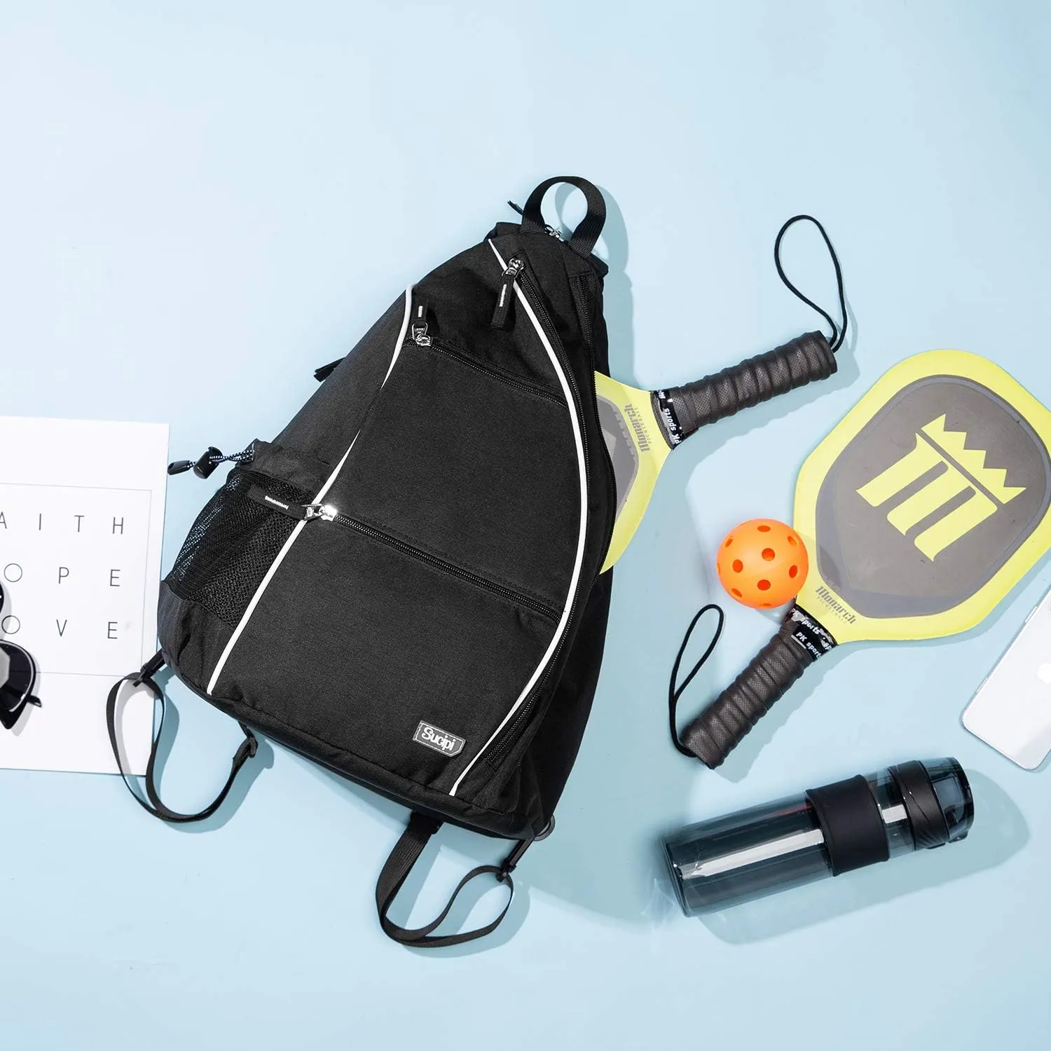 Sucipi Pickleball Bag Pickleball Backpack for Women Men Pickleball Paddle Backpack Reversible Pickleball Paddle Bag Pickleball Rackets Bags for Ladies