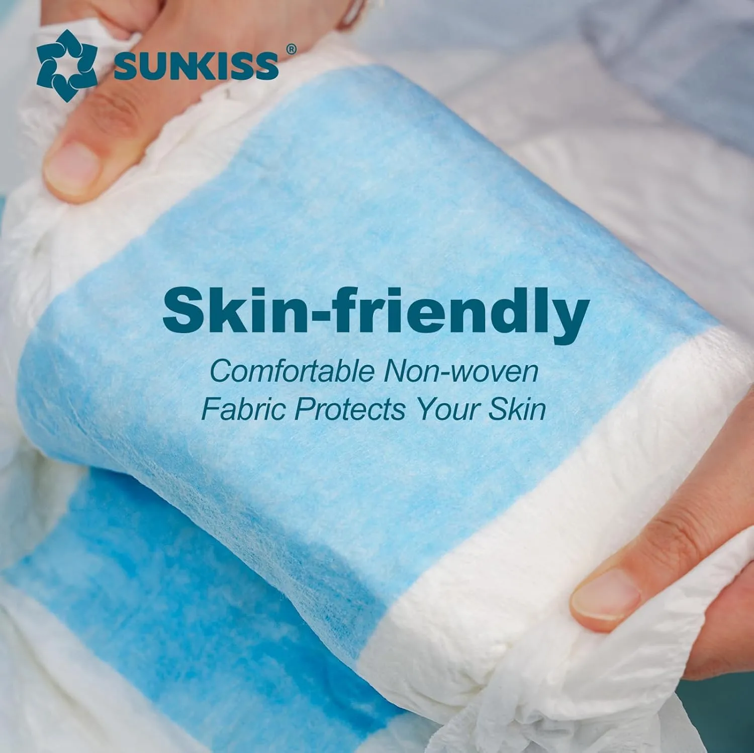 SUNKISS TrustPlus Overnight Adult Diapers with Tabs, Unisex Disposable Incontinence Briefs for Men and Women, Odor Control, Large, 12 Count