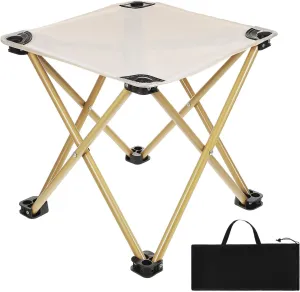 SUPVOX Portable Folding Camping Stool Heavy-Duty with Frame Compact Outdoor Chair for Hiking Fishing Picnics and Travel Includes Storage Bag