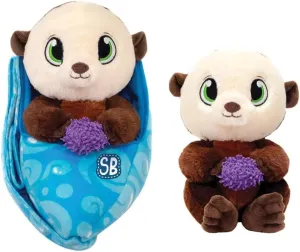 Swaddle Babies 9.5-Inch Cuddle Sea Otter – Soft Plush Animal with Blanket, Snuggly Stuffed Otter Toy for Kids, Toddlers, Baby Shower, Naptime, Travel & Gift Collectible