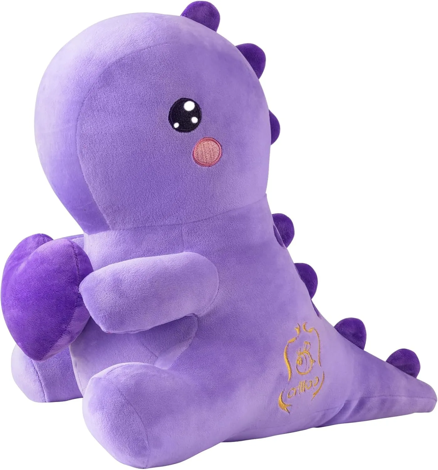 Sweet Romantic Dinosaur Stuffed Animal，Loving Soft Dino Plush Toys with Holding Heart for Valentine Day, Anniversary Birthday Gift for Her Girls Boys Girlfriend (Purple Loving Dinosaur 12 inch)