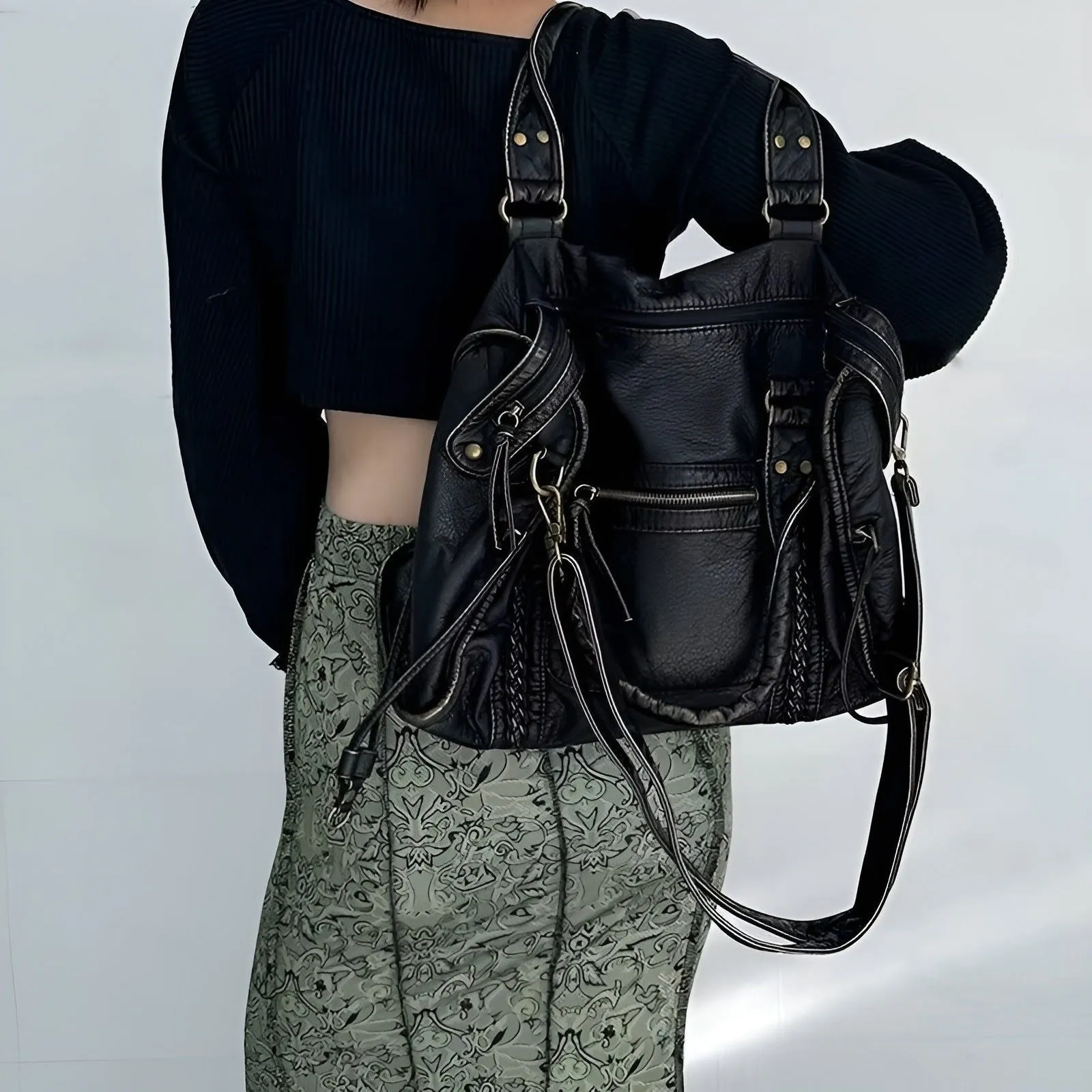 Taavita - Luxury Genuine Leather Shoulder Bag Elegant Handbag