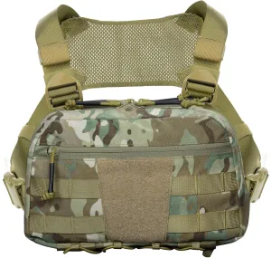 Tactical Chest Pack Bag Molle EDC Pouch Bag with CCW Compartment Adjustable Strap Workouts Fishing Hunting