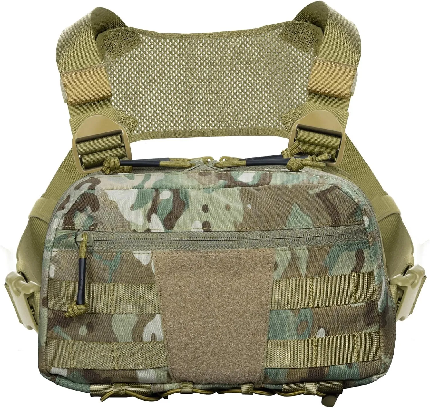 Tactical Chest Pack Bag Molle EDC Pouch Bag with CCW Compartment Adjustable Strap Workouts Fishing Hunting