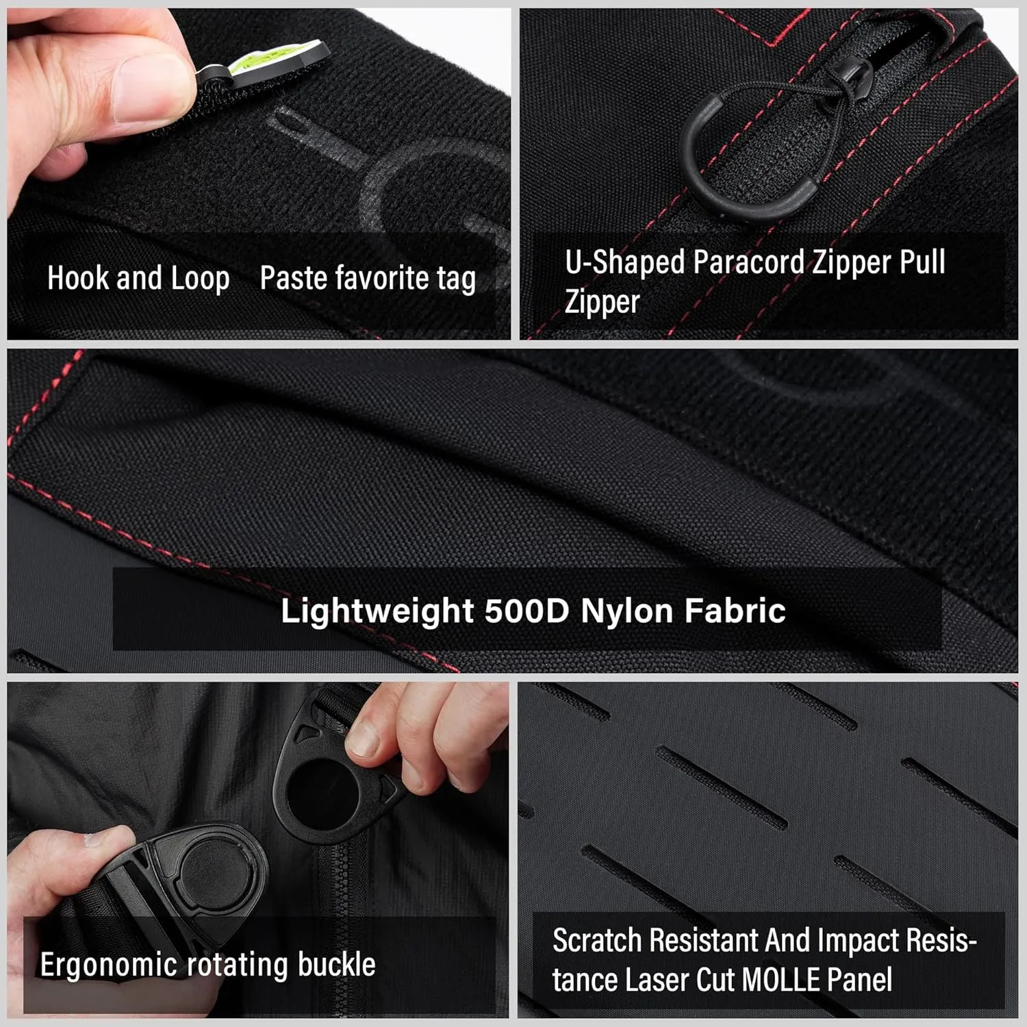 TACTICAL GEEK Lightweight Multipurpose Daypack for Daily Carry, Outdoor Sports, Hiking, Camping, Trekking
