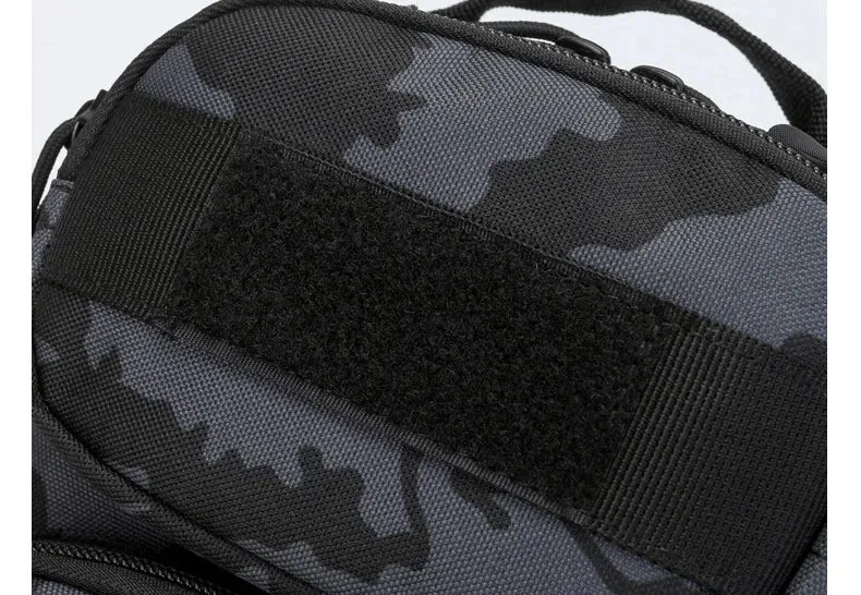 Tactical Sling Shoulder Bags Waterproof Night Reflective Strip Pack EDC Molle Chest Bag 10L Capacity Black